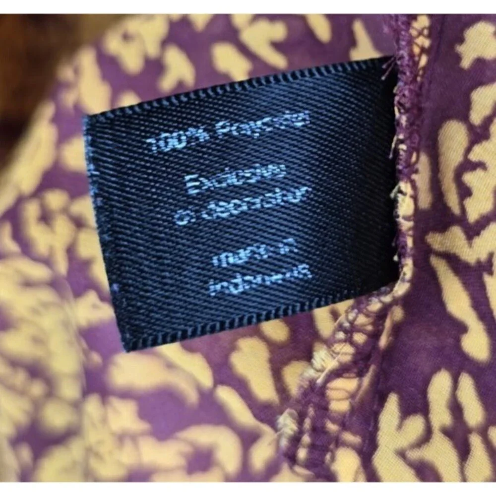 Lane Bryant Plus Boho Floral Blouse 18/20 Burgundy Mustard Yellow Trendy Flowy - Picture 6 of 10